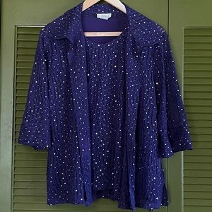 Fashque Sparkly Tank and Jacket Set